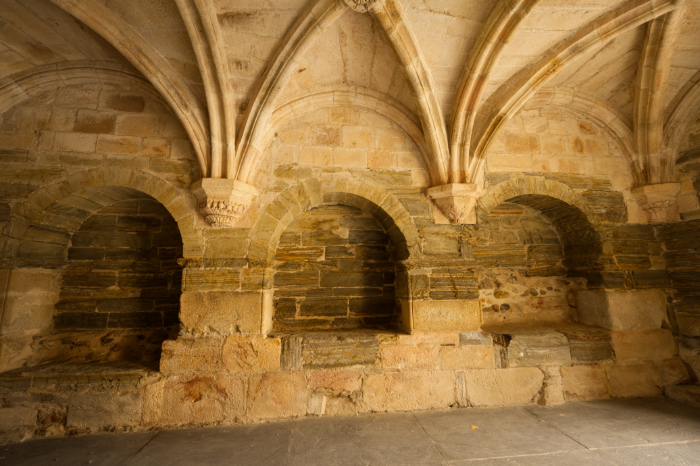 Muro norte de la sala capitular del monasterio de Carracedo